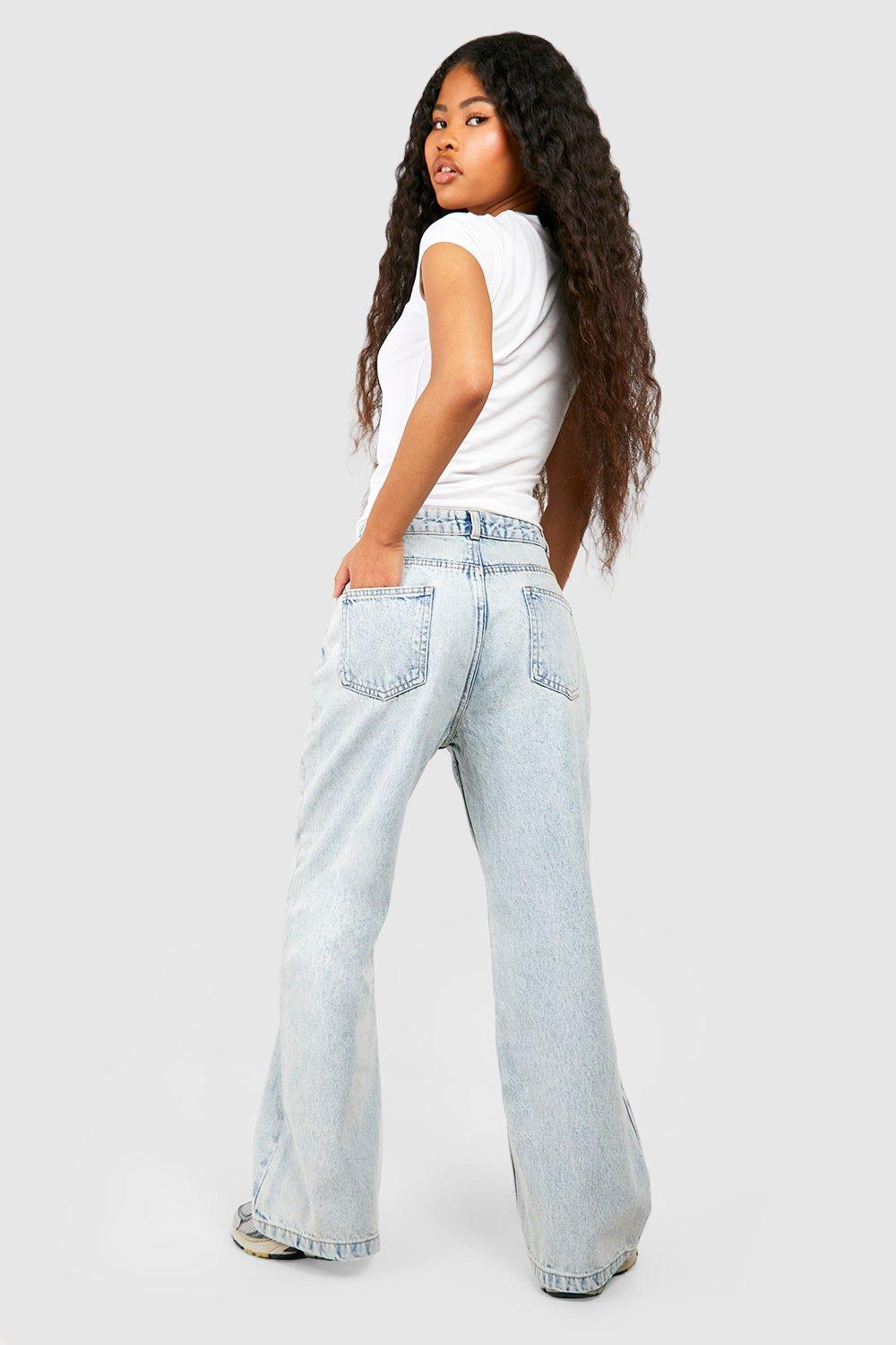 Light wash straight hot sale leg jeans womens